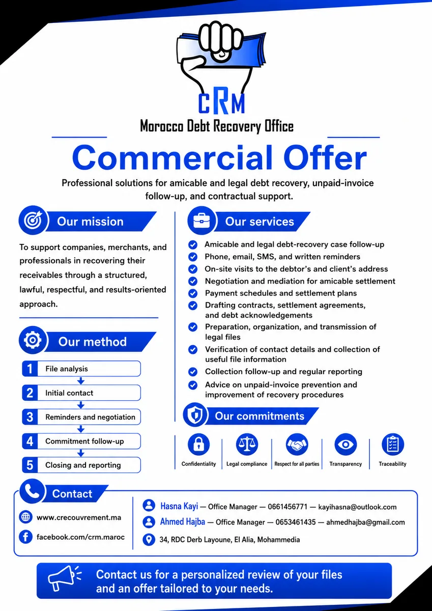 Offre commerciale CRM Maroc